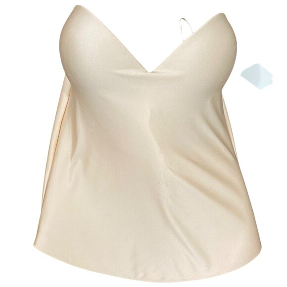Jezebel Seamless Hidden Wire Bustier Longline Strapless Bra 36D Beige Adjustable - Picture 1 of 5
